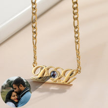 Load image into Gallery viewer, Custom Name Projection Photo Necklace Style ER86
