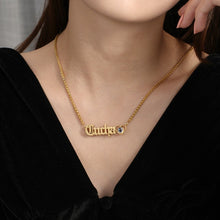 Load image into Gallery viewer, Custom Name Projection Photo Necklace Style ER87
