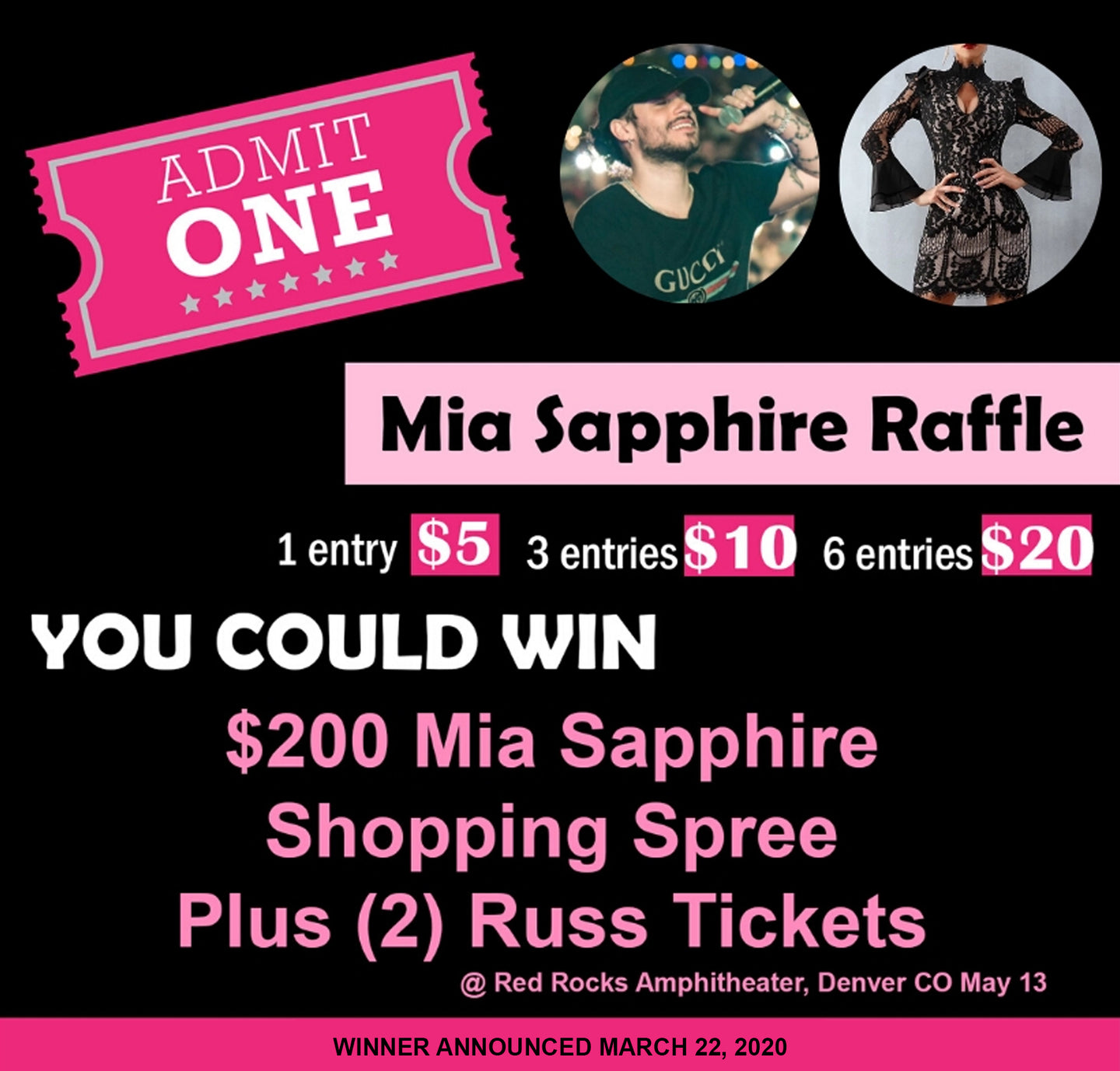 Mia Sapphire Spring Raffle Giveaway