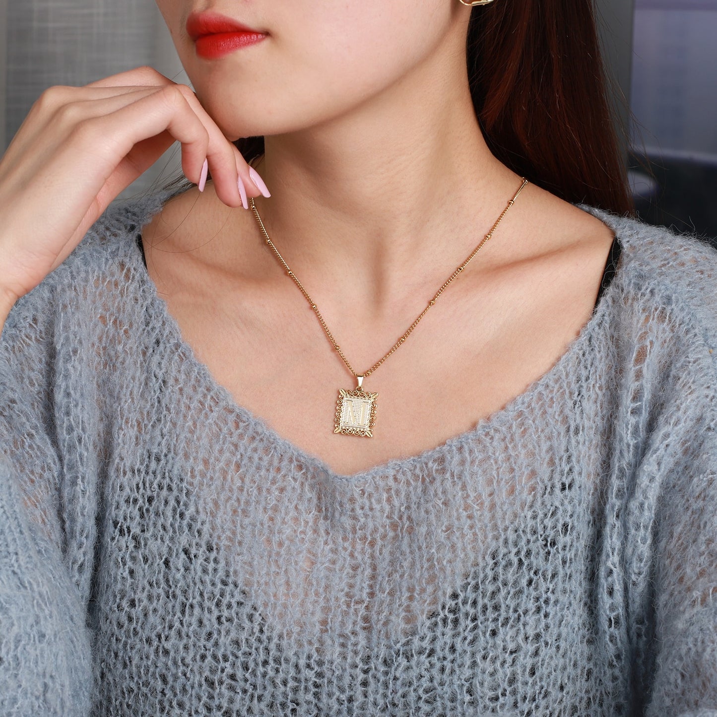 Custom Initial Necklace Style ER83