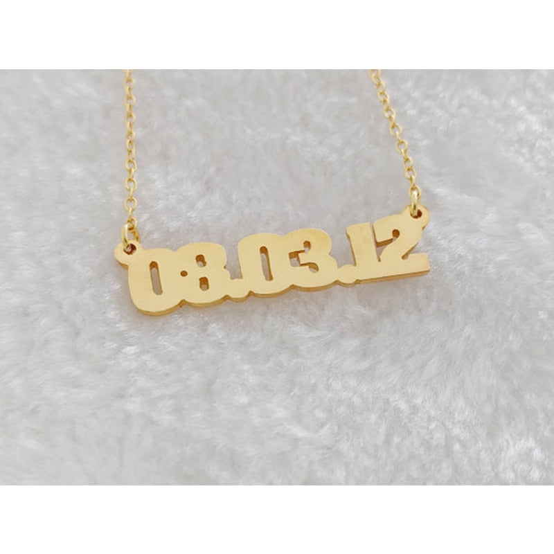 Custom Number Date Necklace Style ER47