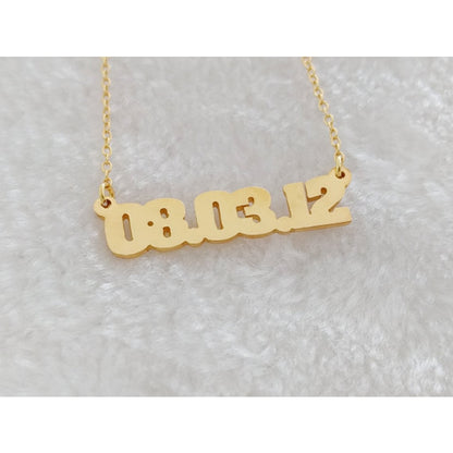 Custom Number Date Necklace Style ER47