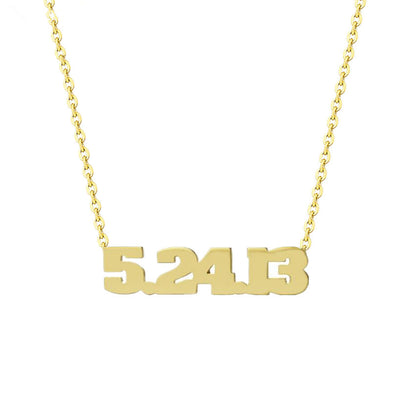 Custom Number Date Necklace Style ER47