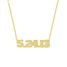 Cargar imagen en el visor de la galería, Custom Number Date Necklace Style ER47
