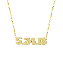 Load image into Gallery viewer, Custom Number Date Necklace Style ER47
