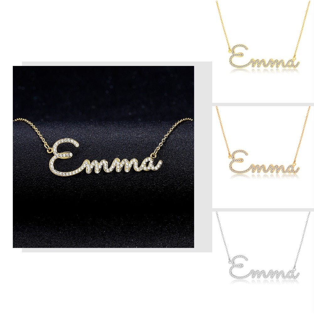 Custom Bling Name Necklace Style ER25