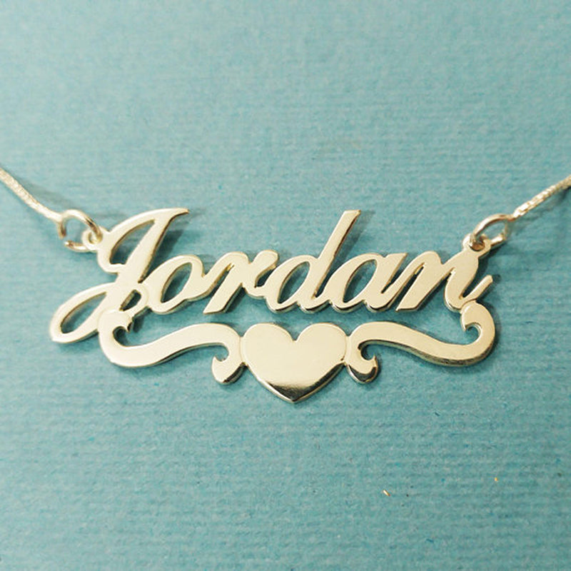 Custom Name Heart Necklace Style ER16