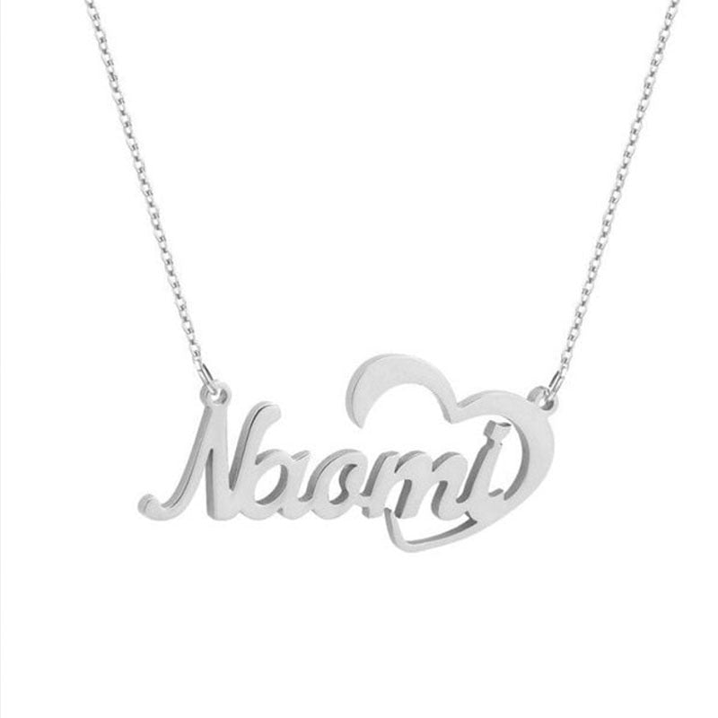 Custom Name Heart Necklace Style ER21