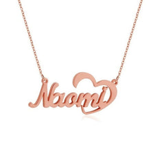 Cargar imagen en el visor de la galería, Custom Name Heart Necklace Style ER21

