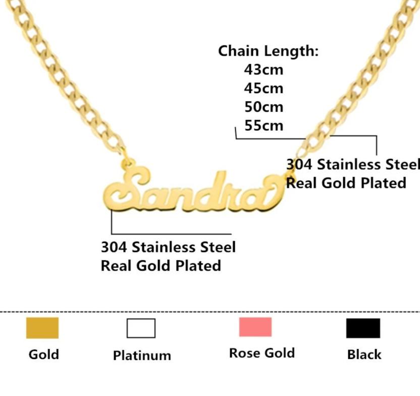 Custom Name Old English Necklace Style ER 45
