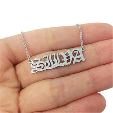 Load image into Gallery viewer, Custom Name Old English Necklace Style ER24
