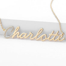 Load image into Gallery viewer, Custom Name Bling Necklace Style ER27
