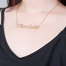 Load image into Gallery viewer, Custom Name Bling Necklace Style ER27
