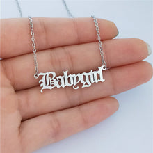 Load image into Gallery viewer, Custom Name Old English Necklace Style ER24
