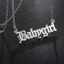 Load image into Gallery viewer, Custom Name Old English Necklace Style ER24
