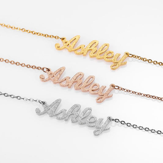 Custom Frosted Name Necklace Style ER26