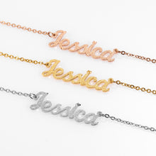 Load image into Gallery viewer, Custom Frosted Name Necklace Style ER26
