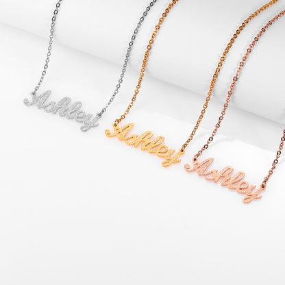 Custom Frosted Name Necklace Style ER26