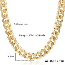 Load image into Gallery viewer, Men&#39;s Cuban Link Chain Gold Necklace
