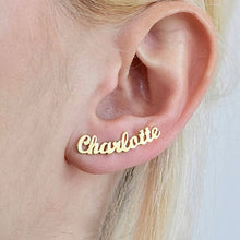Load image into Gallery viewer, Custom Name Earrings Style ER50
