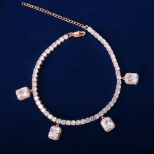 Load image into Gallery viewer, White Rhinestone Crystal Adjustable Anklet
