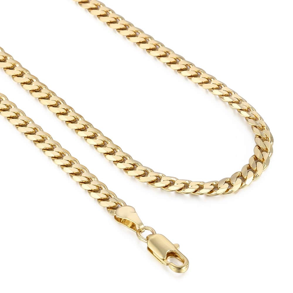 Men's Cuban Link Chain Gold Necklace