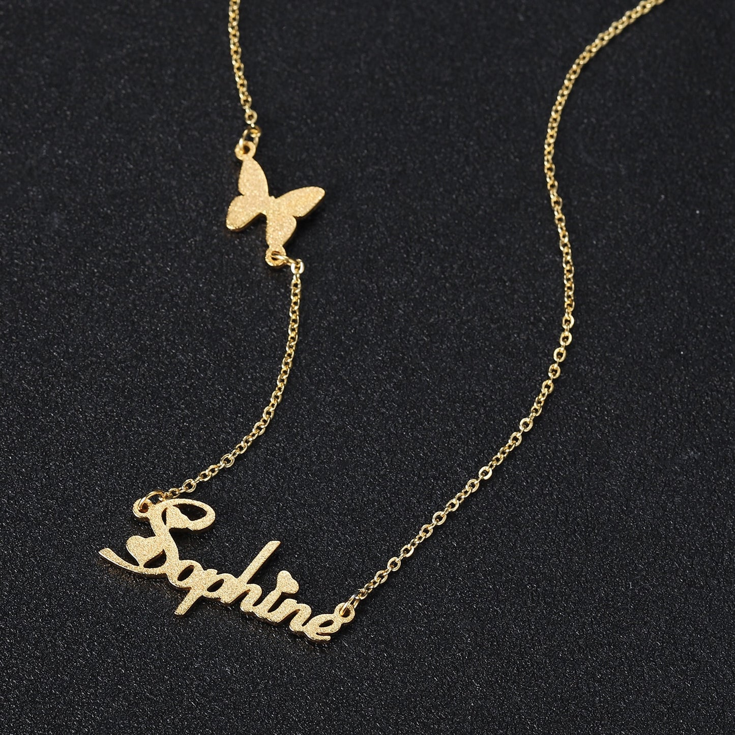 Custom Butterfly Name Necklace Style ER47