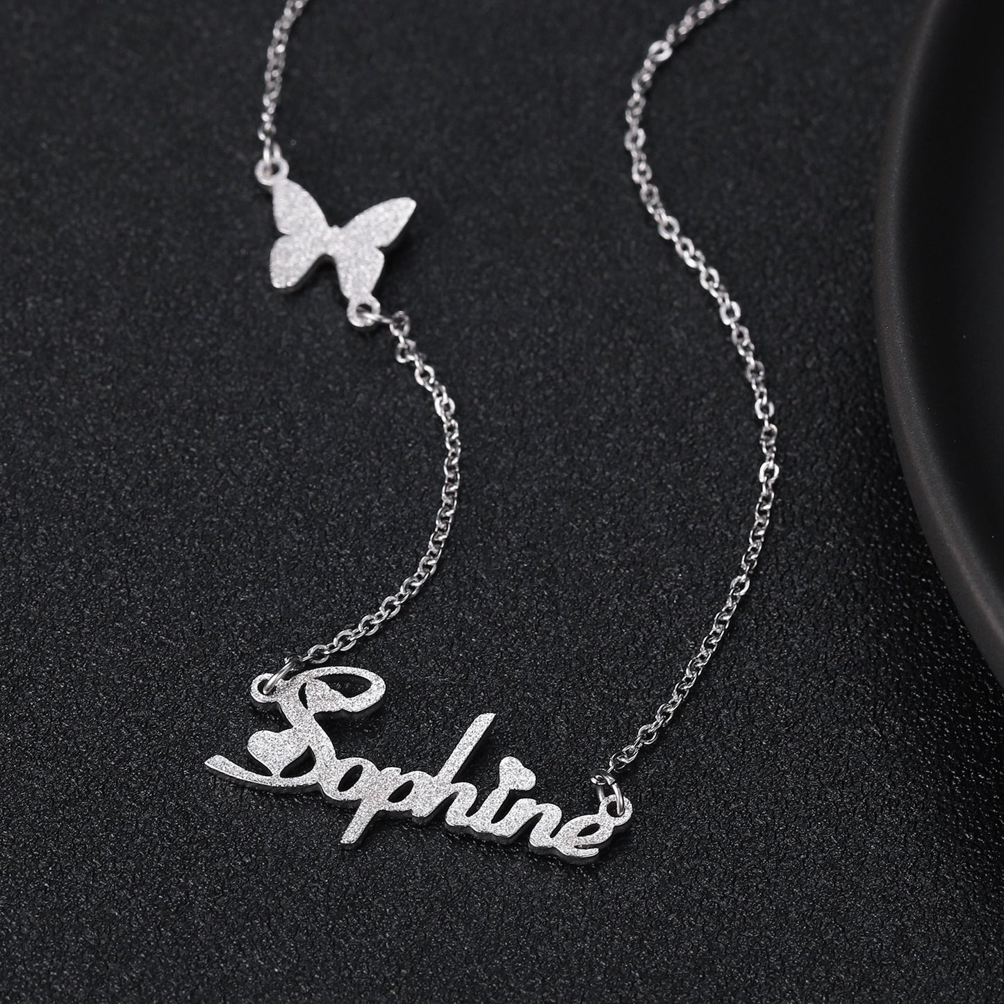 Custom Butterfly Name Necklace Style ER47