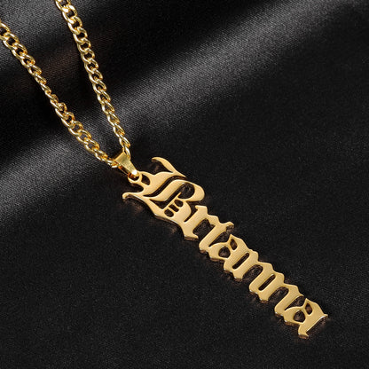 Custom Old English Necklace Style ER 46