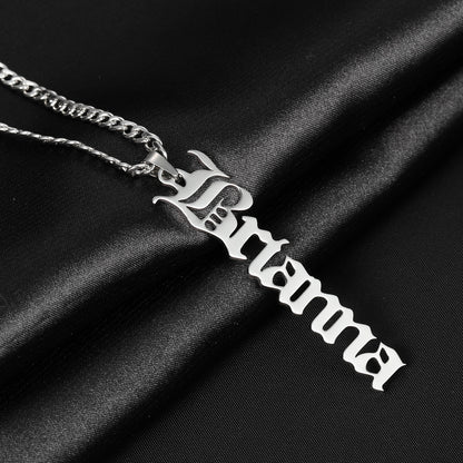 Custom Old English Necklace Style ER 46
