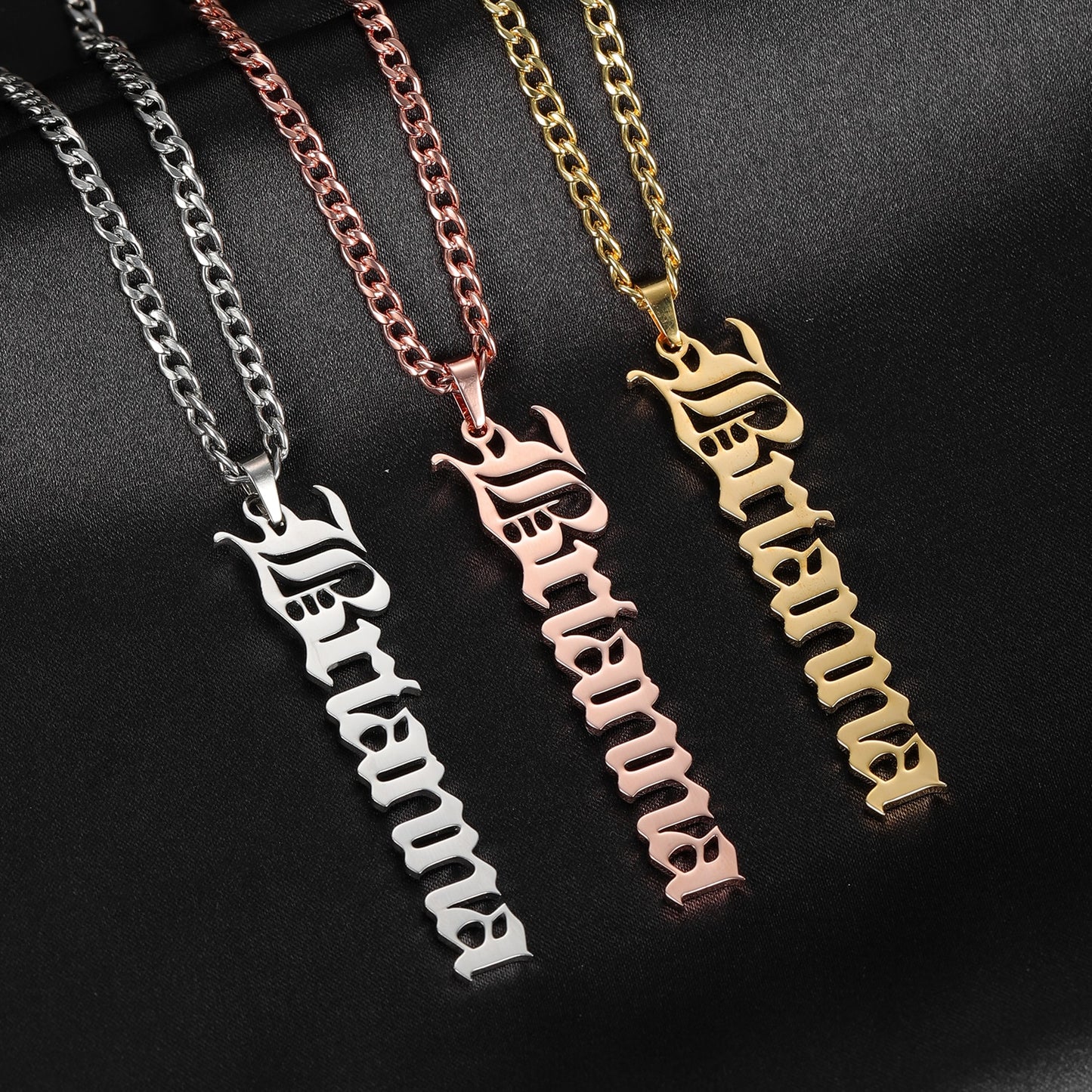 Custom Old English Necklace Style ER 46