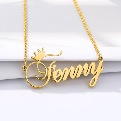 Custom Crown Name Necklace Style ER33