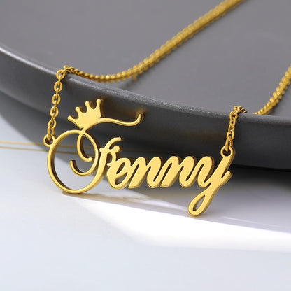 Custom Crown Name Necklace Style ER33