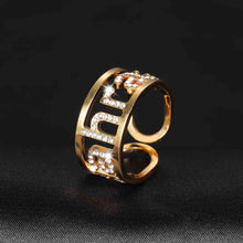 Load image into Gallery viewer, Custom Old English Letter Adjustable Ring Style ER#59
