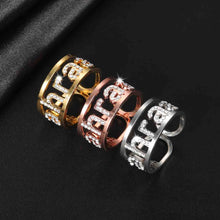 Load image into Gallery viewer, Custom Old English Letter Adjustable Ring Style ER#59
