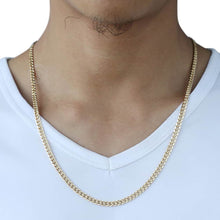 Load image into Gallery viewer, Men&#39;s Cuban Link Chain Gold Necklace
