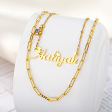 Load image into Gallery viewer, Custom Name Layered Necklace Style ER55
