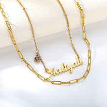 Load image into Gallery viewer, Custom Name Layered Necklace Style ER55
