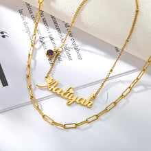 Load image into Gallery viewer, Custom Name Layered Necklace Style ER55
