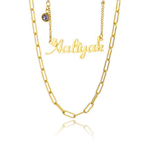 Load image into Gallery viewer, Custom Name Layered Necklace Style ER55
