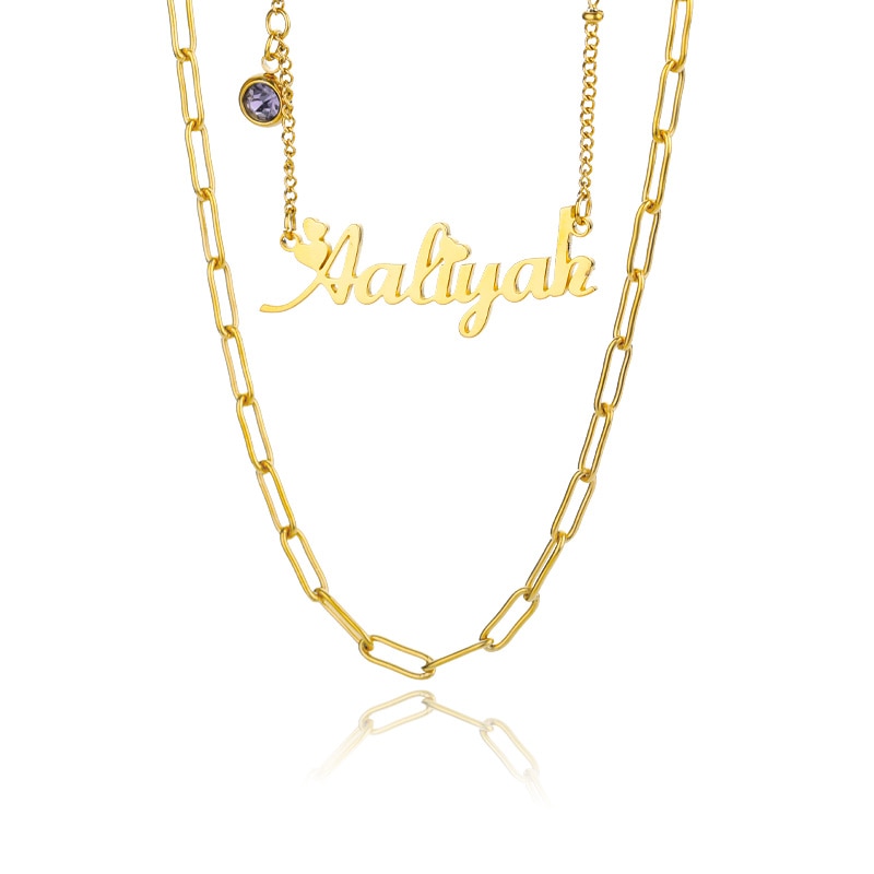 Custom Name Layered Necklace Style ER55