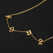 Load image into Gallery viewer, Custom Year Necklace Style ER60
