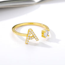 Load image into Gallery viewer, Custom Letter Adjustable Ring Style ER#57
