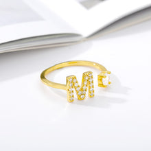 Load image into Gallery viewer, Custom Letter Adjustable Ring Style ER#57
