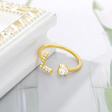 Load image into Gallery viewer, Custom Letter Adjustable Ring Style ER#57
