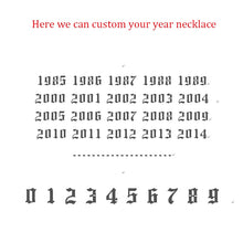 Cargar imagen en el visor de la galería, Custom Year Number Necklace Style ER43
