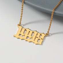 Cargar imagen en el visor de la galería, Custom Year Number Necklace Style ER43
